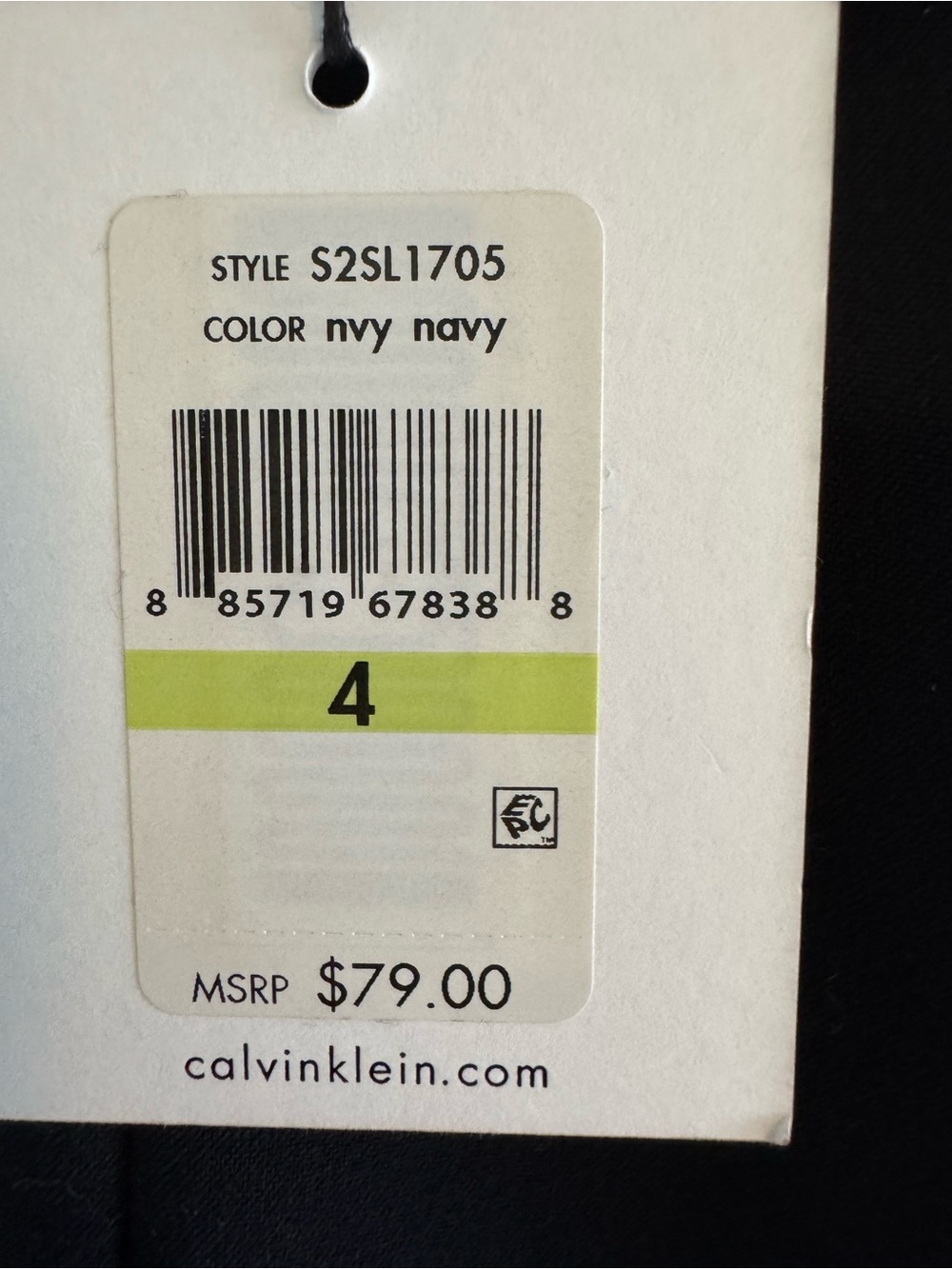 Calvin Klein Navy Pencil Skirt - Sleek Office Essential - Picture 7 of 7